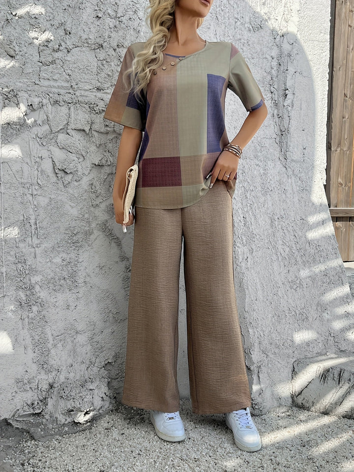 Elvara™ - Modern Patchwork 2-Piece Set