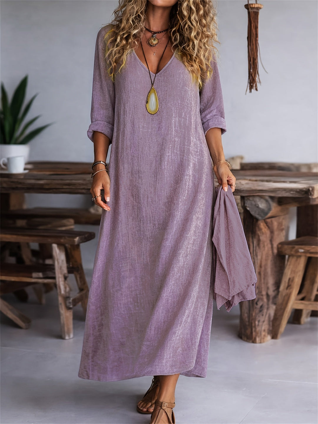 Sorella™ - Relaxed V-Neck Maxi Dress