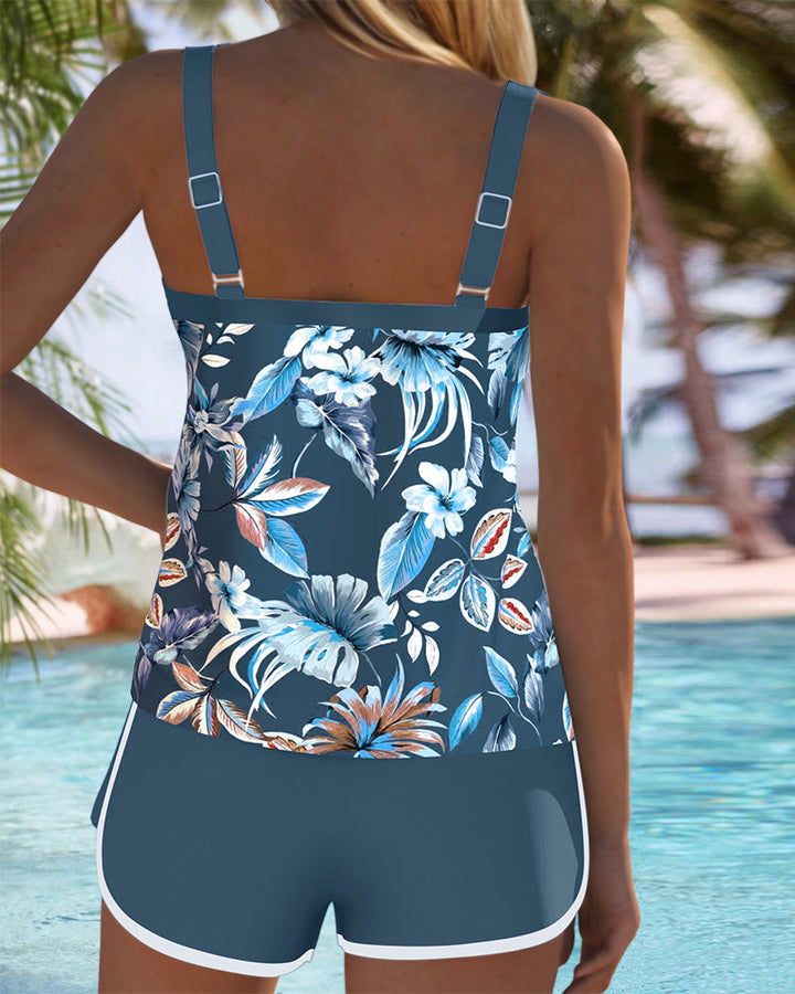 Imke | Sleeveless Printed Tankini
