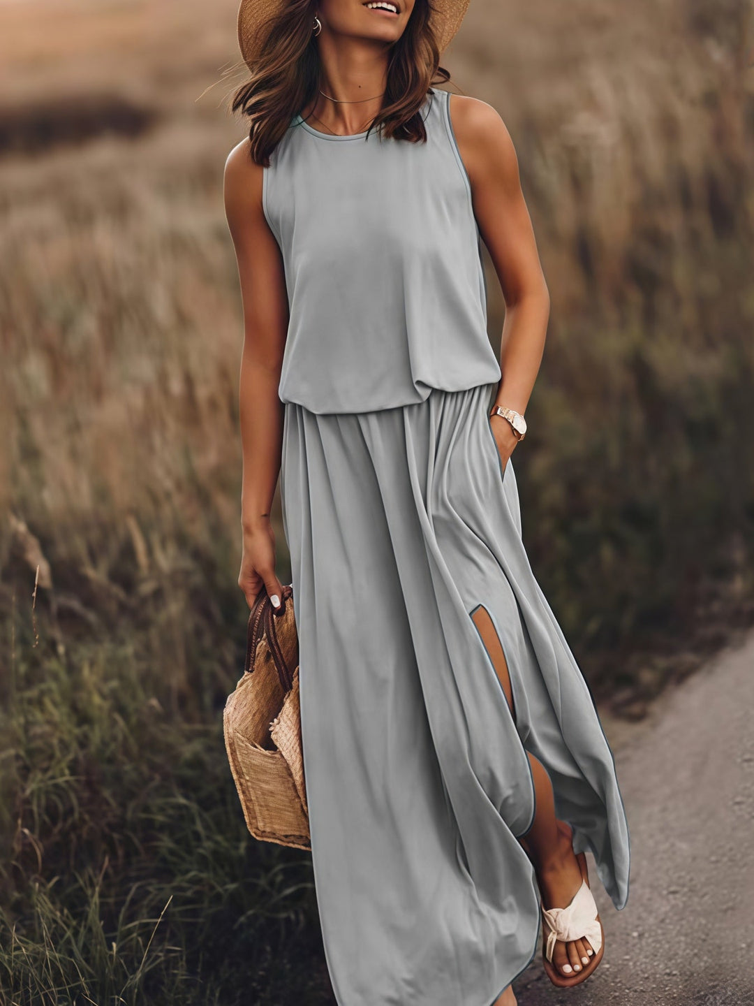 Zena™ - Tiered Maxi Pocket Dress