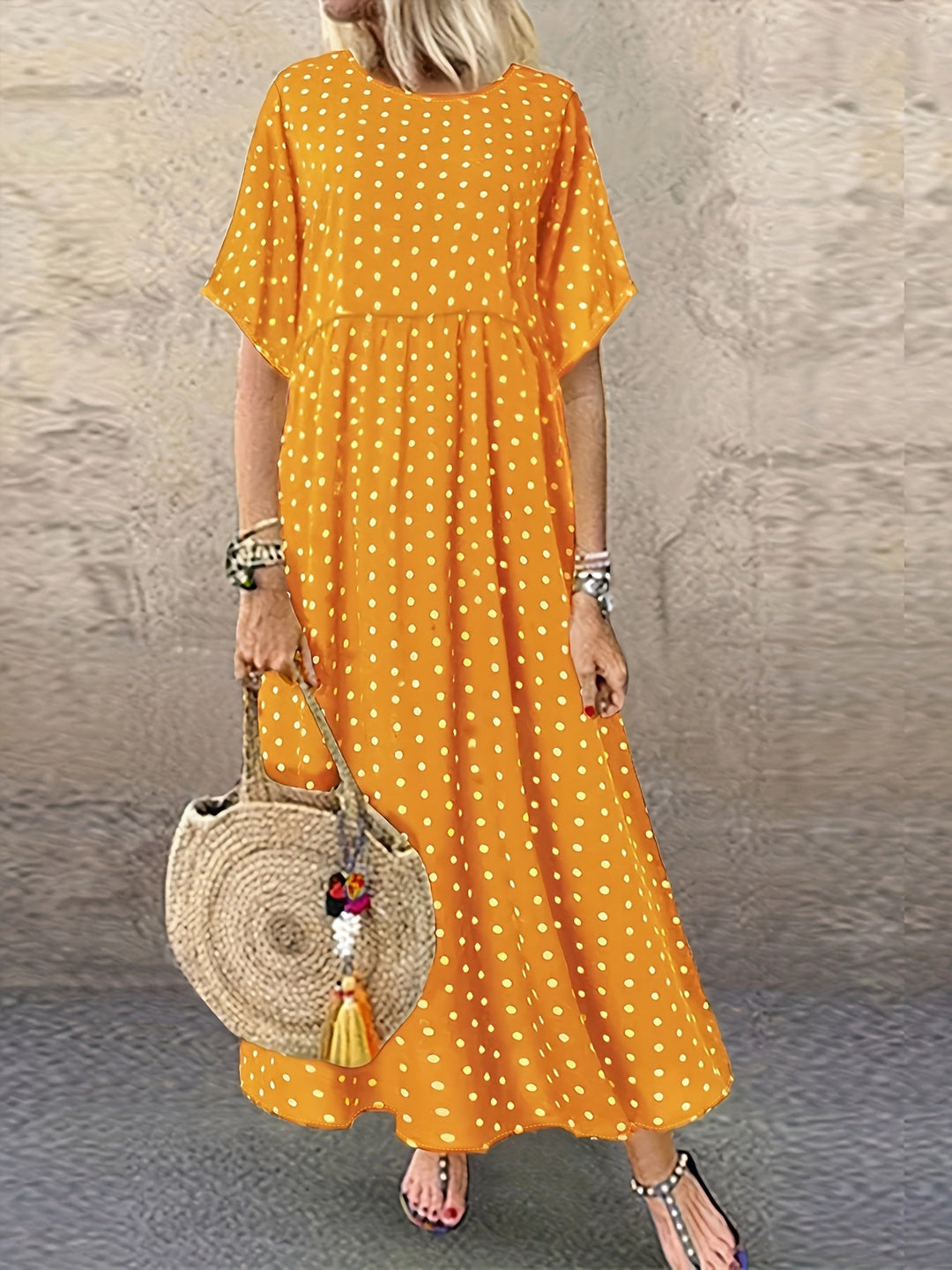 Dot™ - Retro Polka Dot Midi Dress