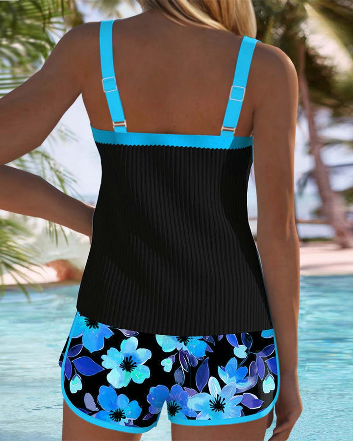 Federica - Coastal Tankini Shorts Set