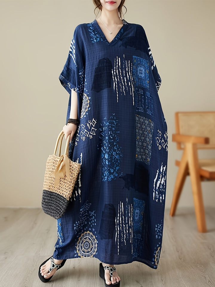 Neriva™ - Relaxed V-Neck Kimono Dress