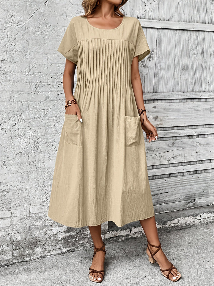 Serlina™ - Retro Pleated Midi Dress