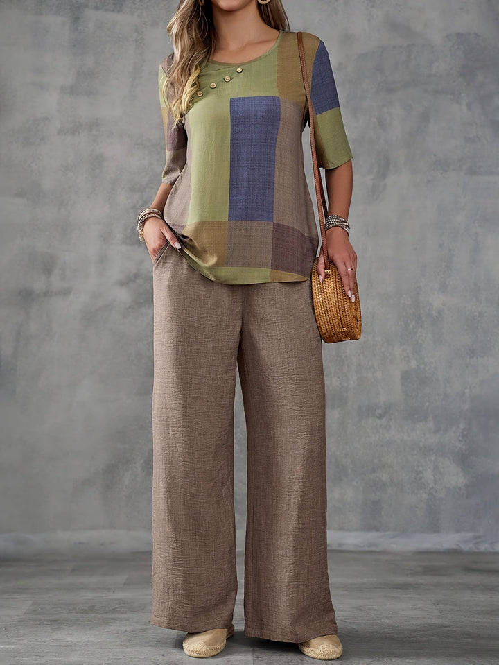 Elvara™ - Modern Patchwork 2-Piece Set