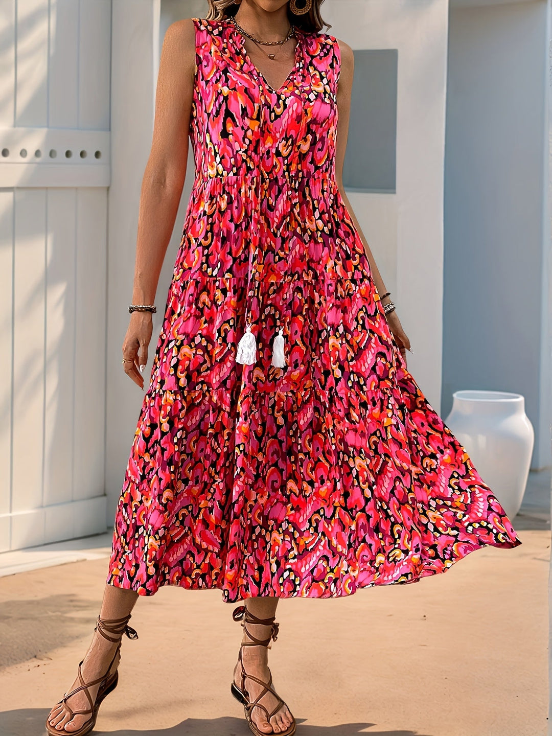 Nyla™ - Boho Fringe Tie-Waist Dress