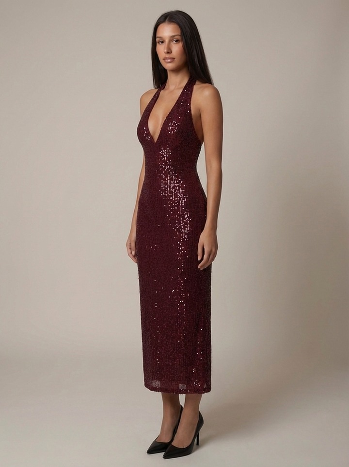 Emily Sequin Midi Dress