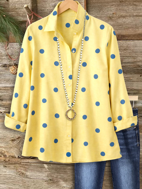 Sunny Polka Dot Button Shirt