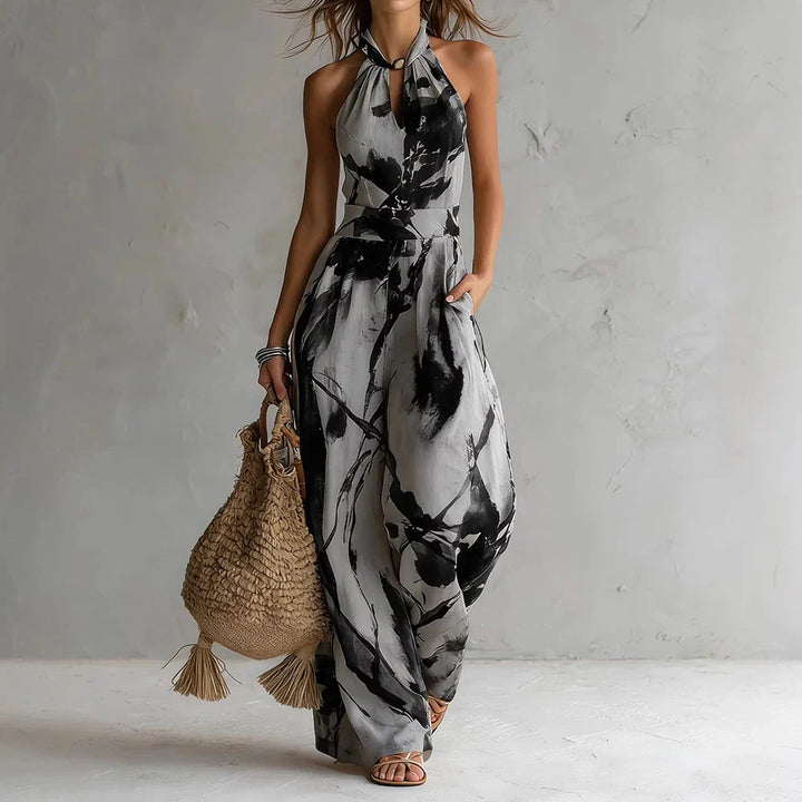Madison Flowy Halter Maxi Dress
