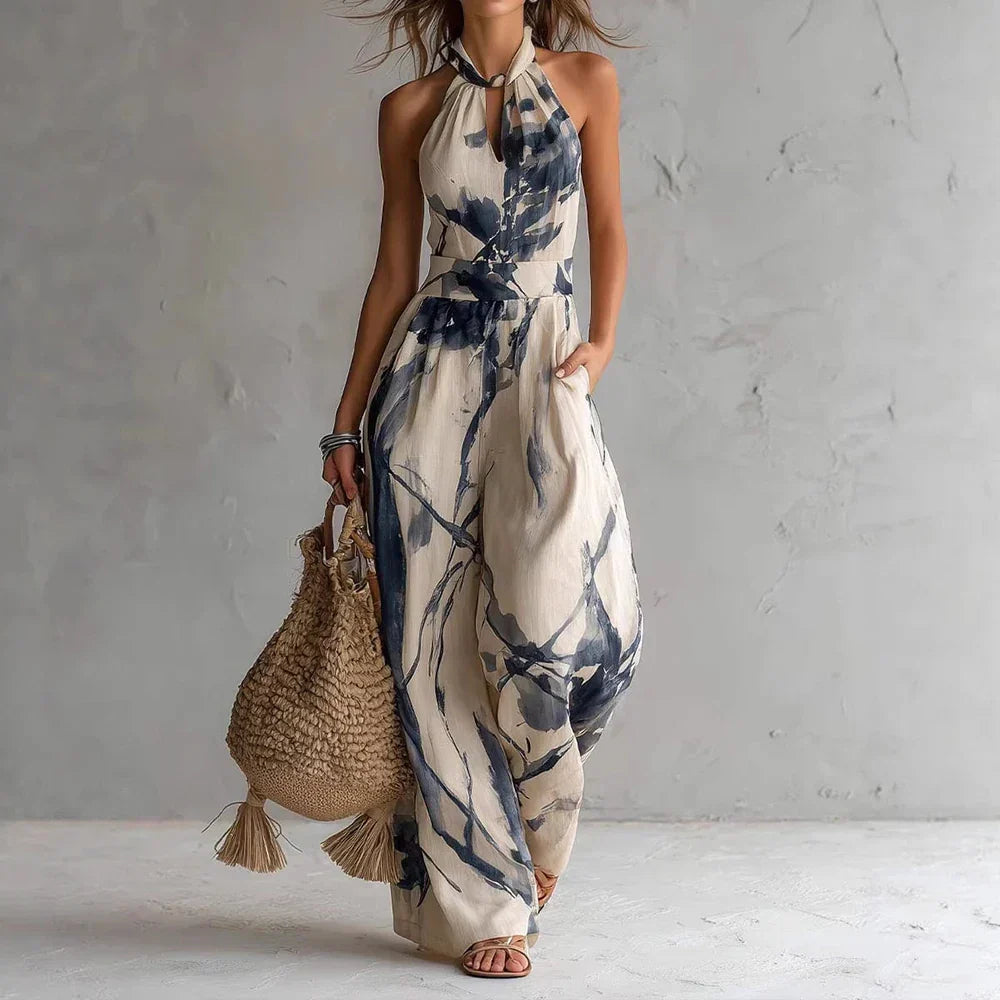 Madison Flowy Halter Maxi Dress