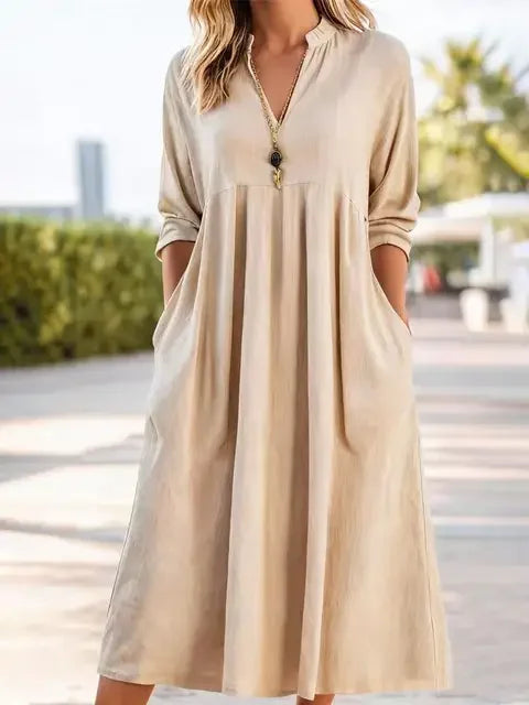 Roslyn™ - Linen A-Line Beach Dress
