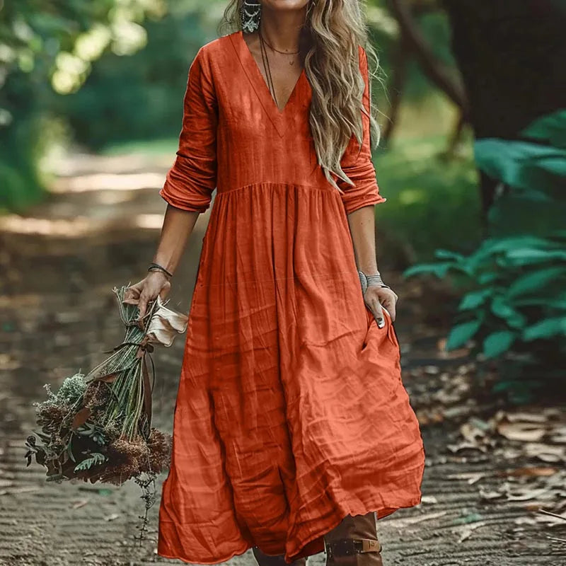Petra™ - Cotton Linen Maxi Dress