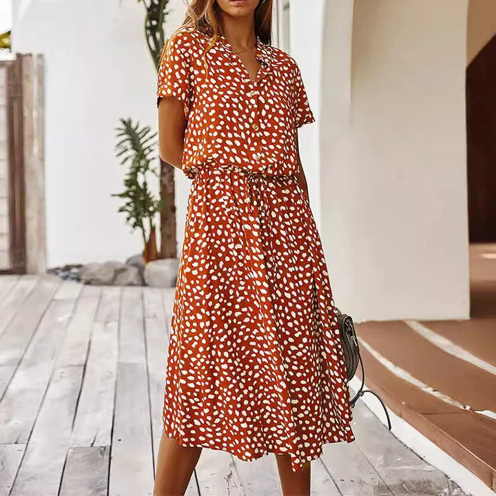 Pippa™ - Polka Dot Button Dress