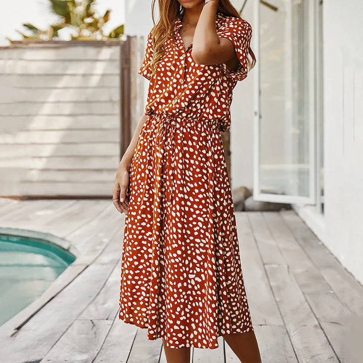 Pippa™ - Polka Dot Button Dress