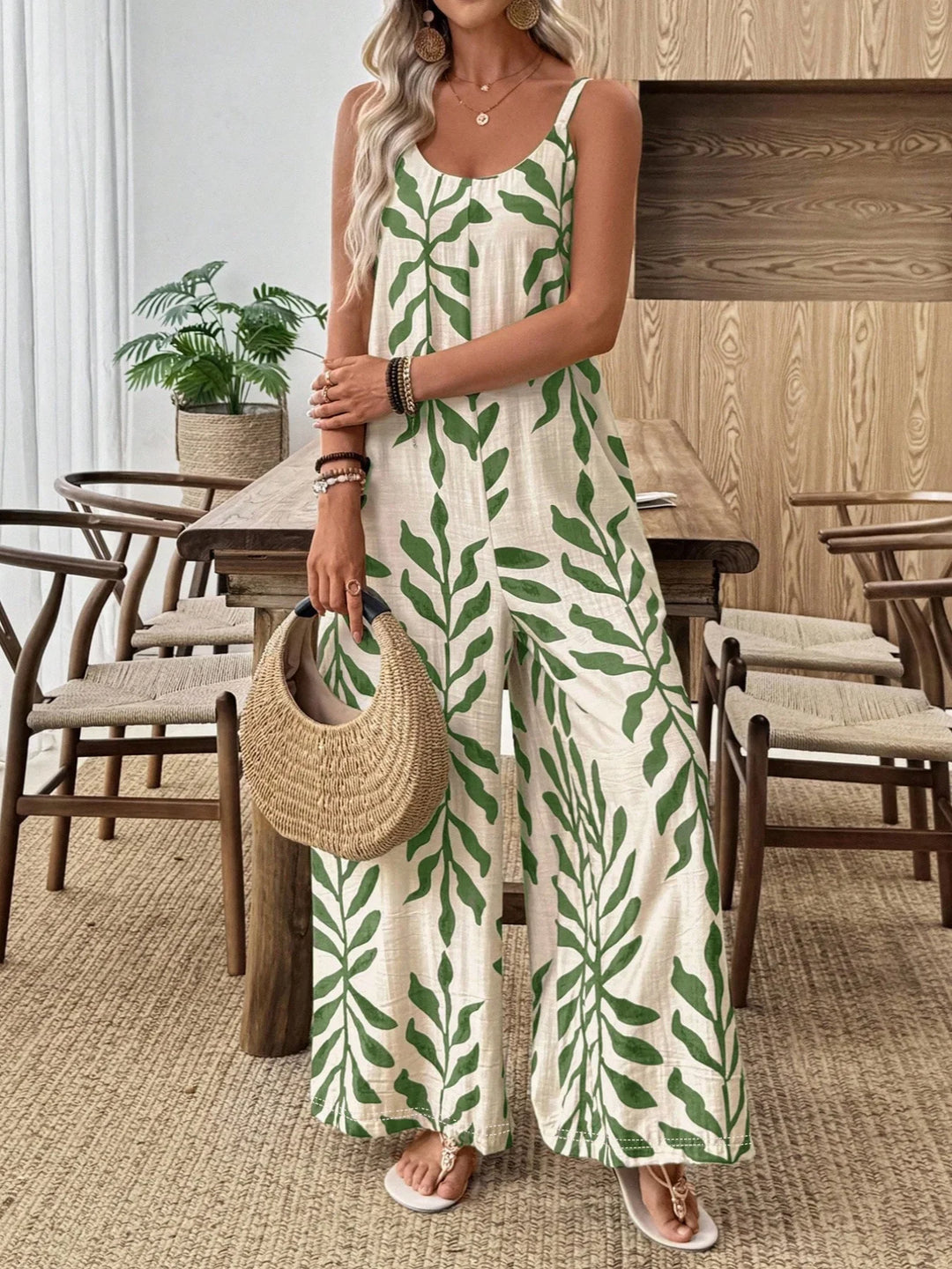 Ivy™ - Tropical Wide-Leg Jumpsuit