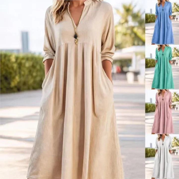 Roslyn™ - Linen A-Line Beach Dress
