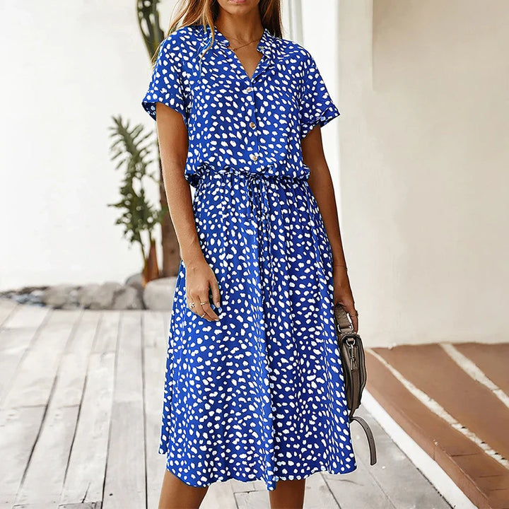 Pippa™ - Polka Dot Button Dress