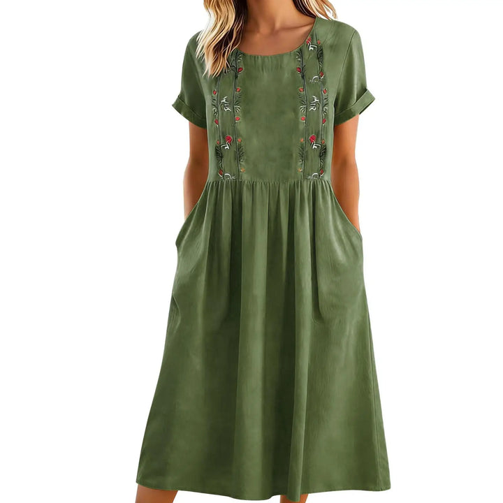 Ember™ - Linen Embroidered Dress