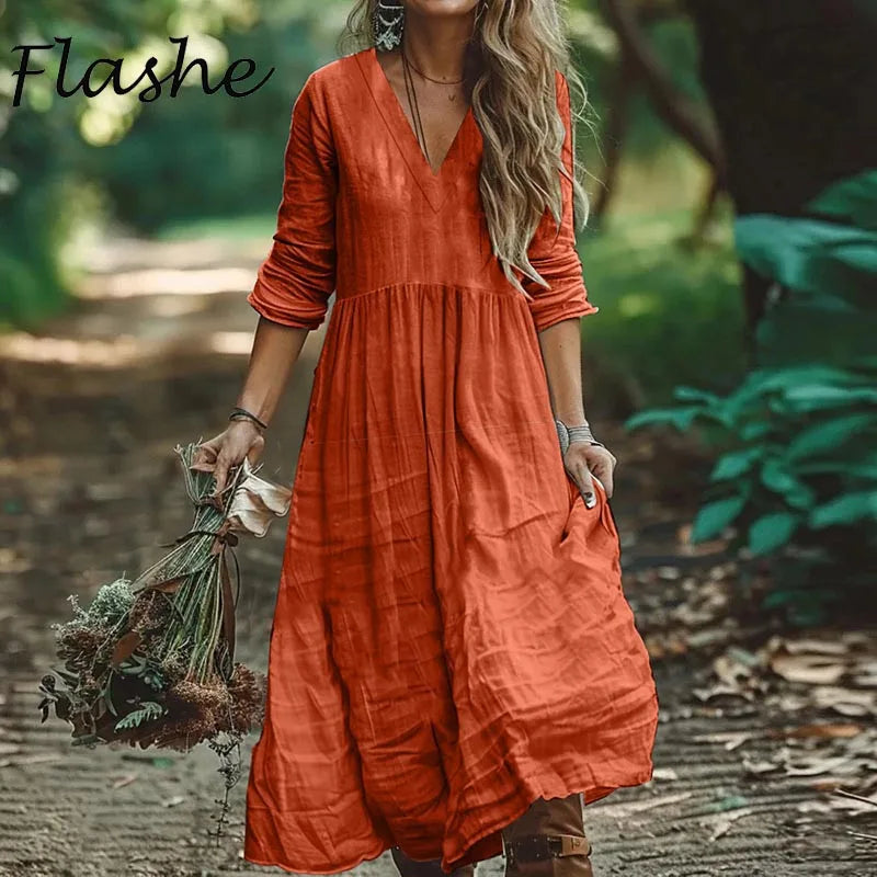 Petra™ - Cotton Linen Maxi Dress