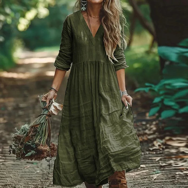 Petra™ - Cotton Linen Maxi Dress