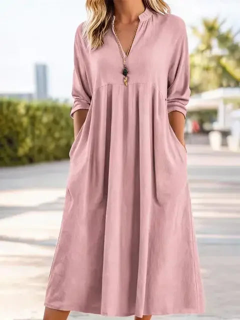 Roslyn™ - Linen A-Line Beach Dress