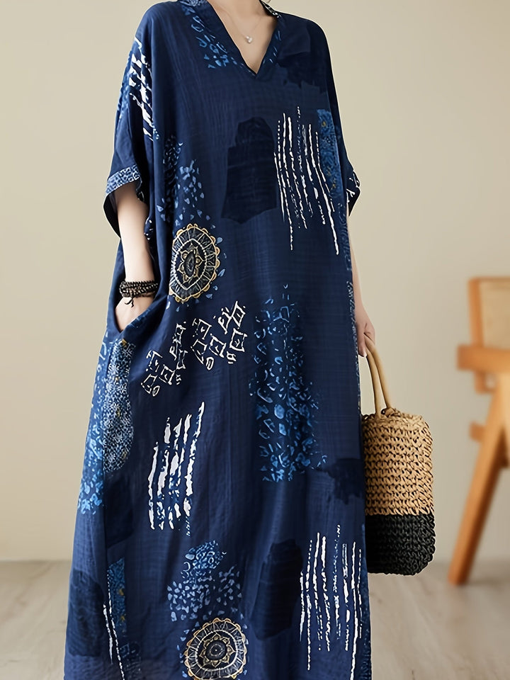 Neriva™ - Relaxed V-Neck Kimono Dress