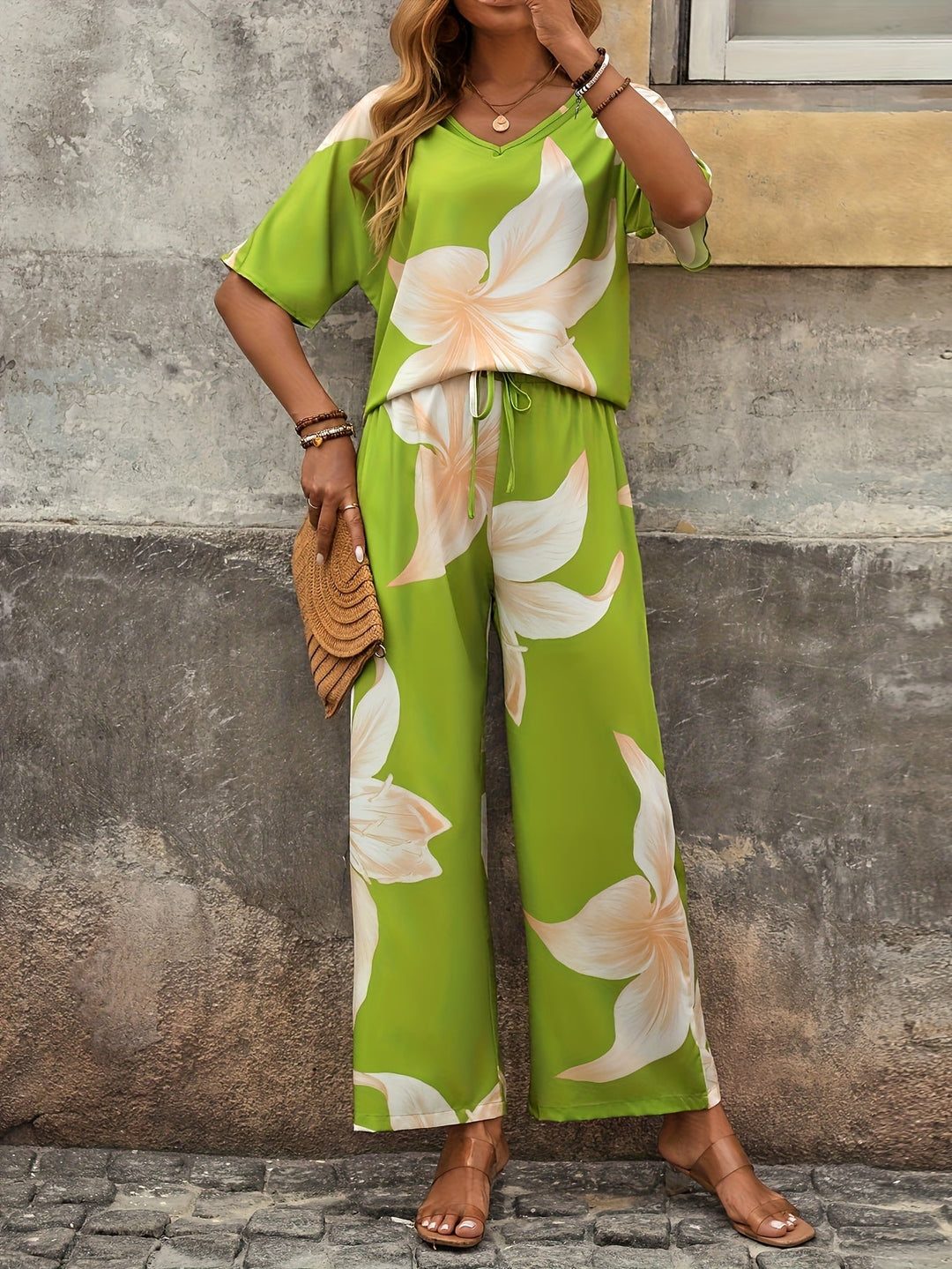 Zenvira™ - Floral Relaxed 2-Piece Set