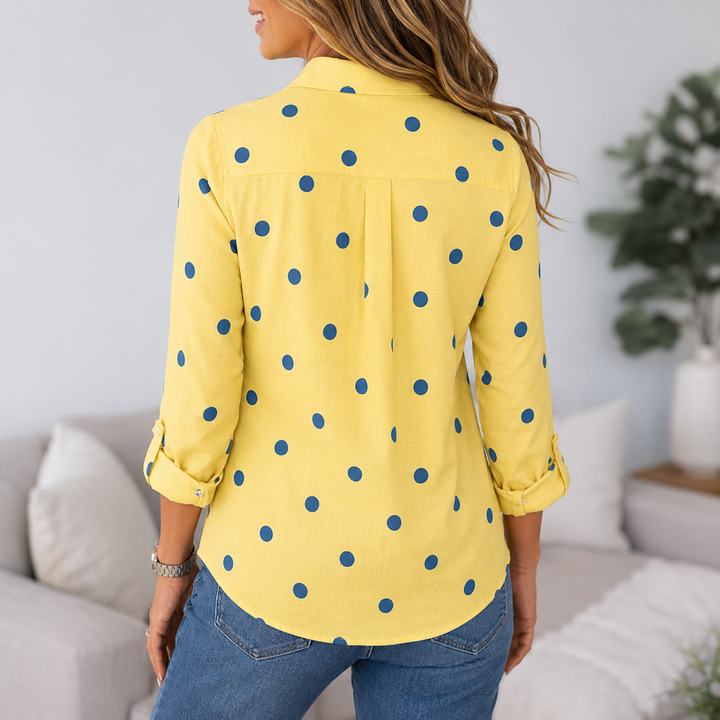 Sunny Polka Dot Button Shirt