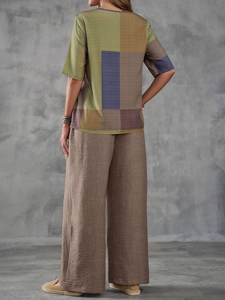 Elvara™ - Modern Patchwork 2-Piece Set