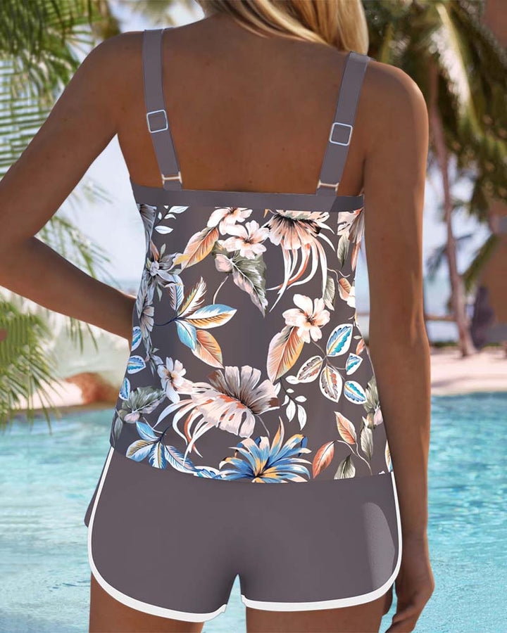 Imke | Sleeveless Printed Tankini