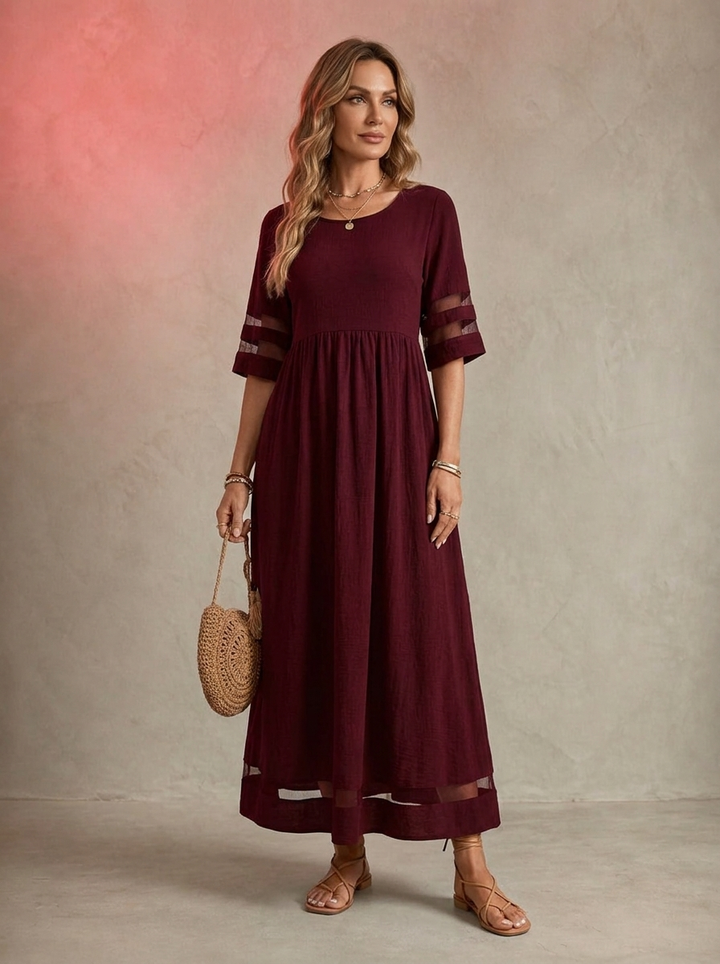 Adeline | Elegant Tummy Covering Dress